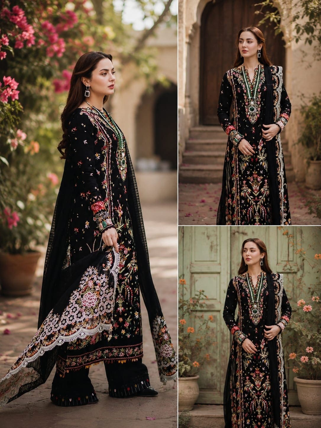 Midnight Bloom Unstitched Embroidered 3-Piece Lawn Suit