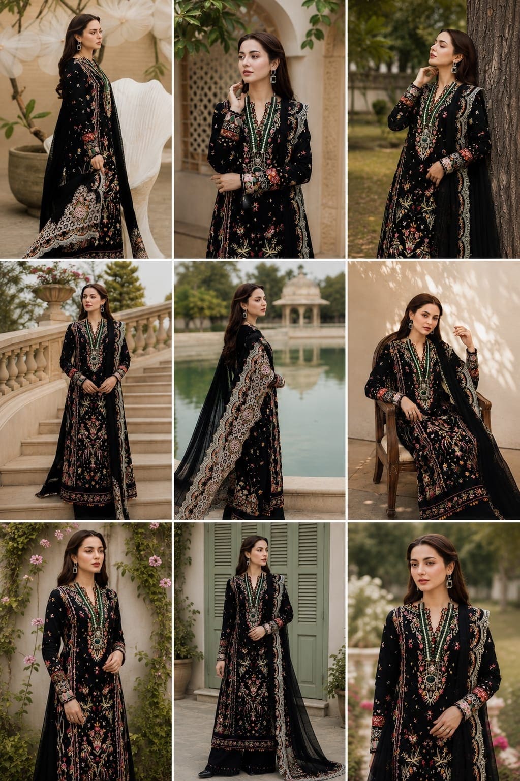 Midnight Bloom Unstitched Embroidered 3-Piece Lawn Suit