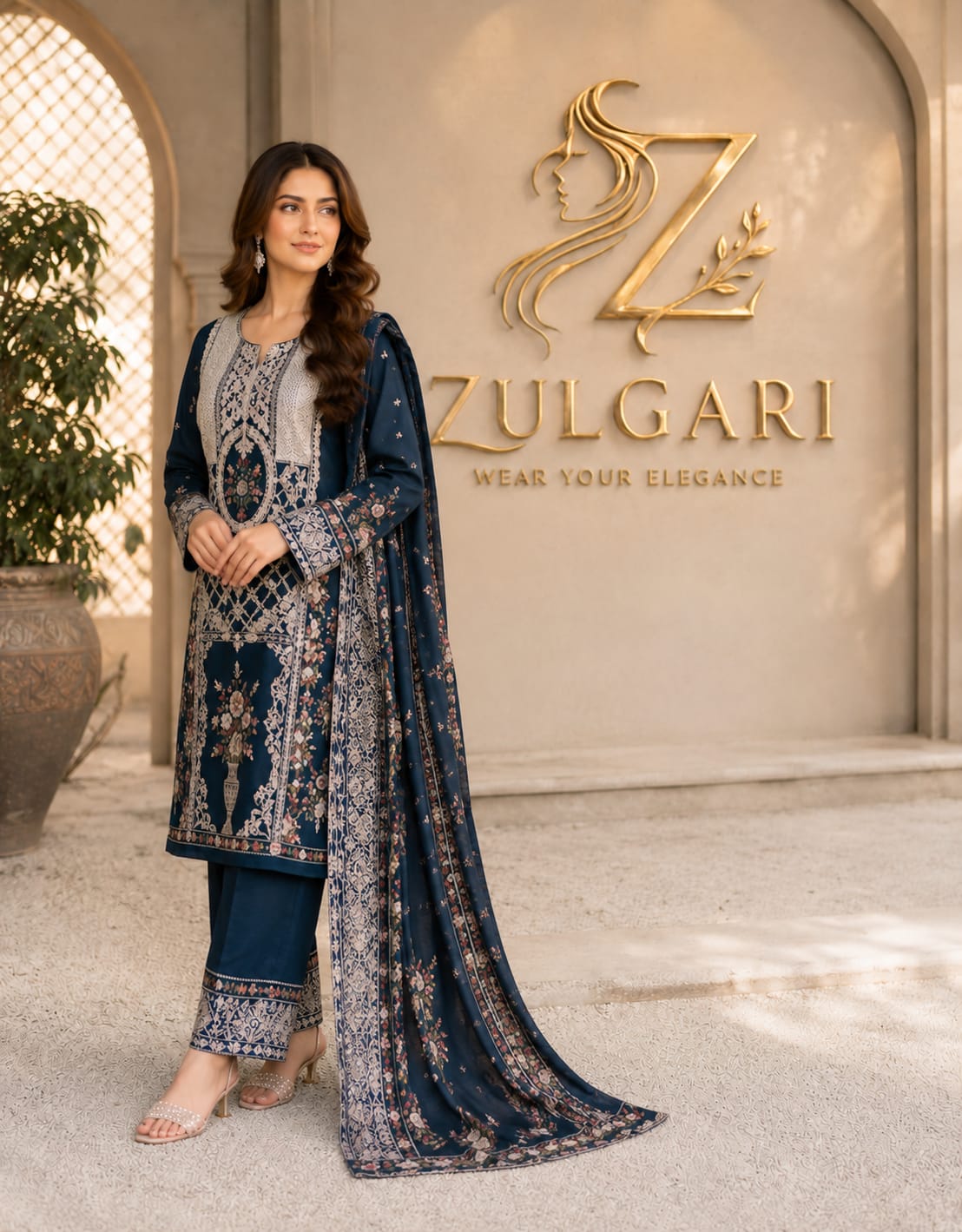 Midnight Élan – Premium Embroidered Lawn Collection