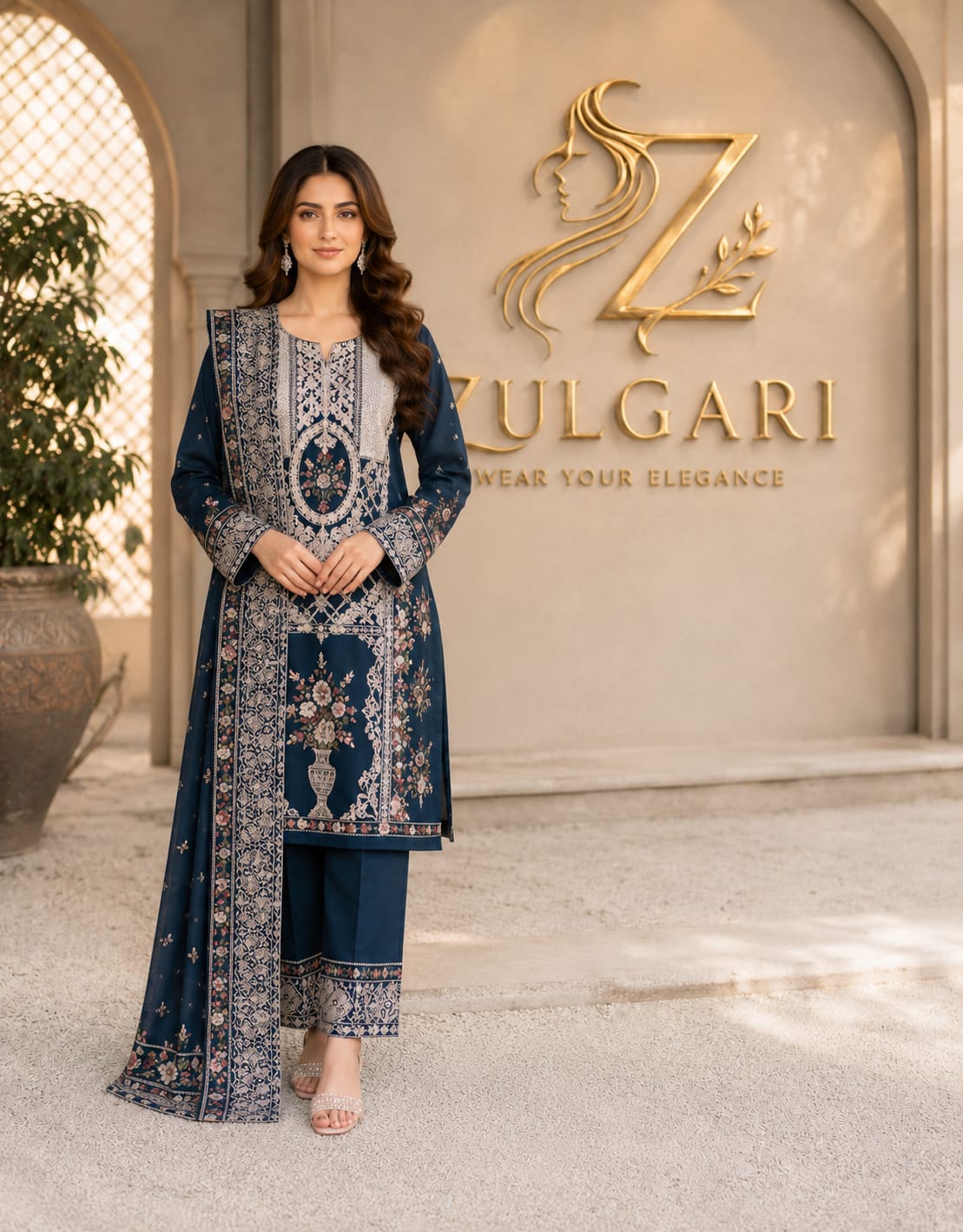 Midnight Élan – Premium Embroidered Lawn Collection