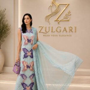 Butterfly Whisper – Premium Embroidered Lawn Collection