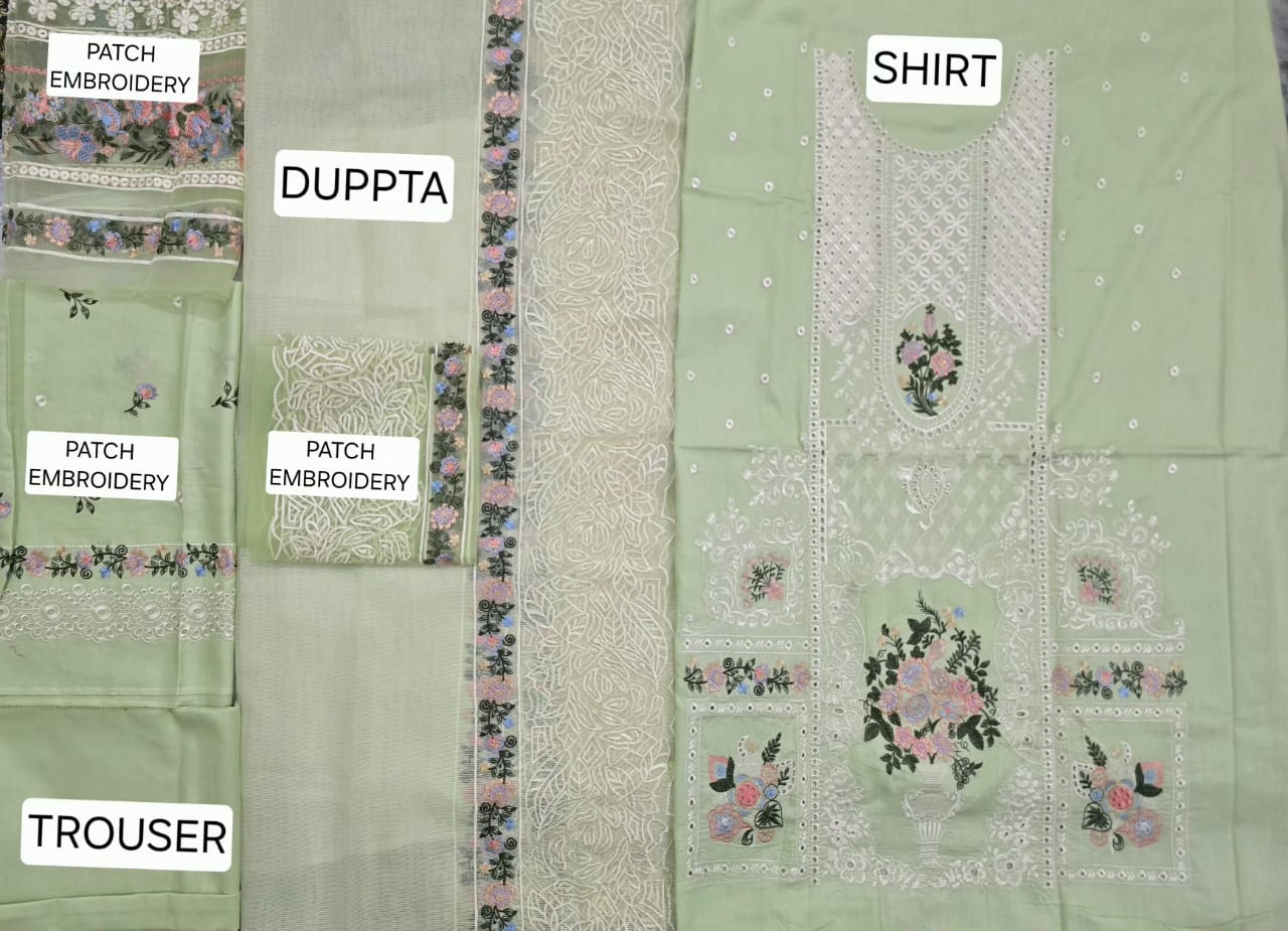 Mint Blossom – Premium Embroidered Lawn Collection