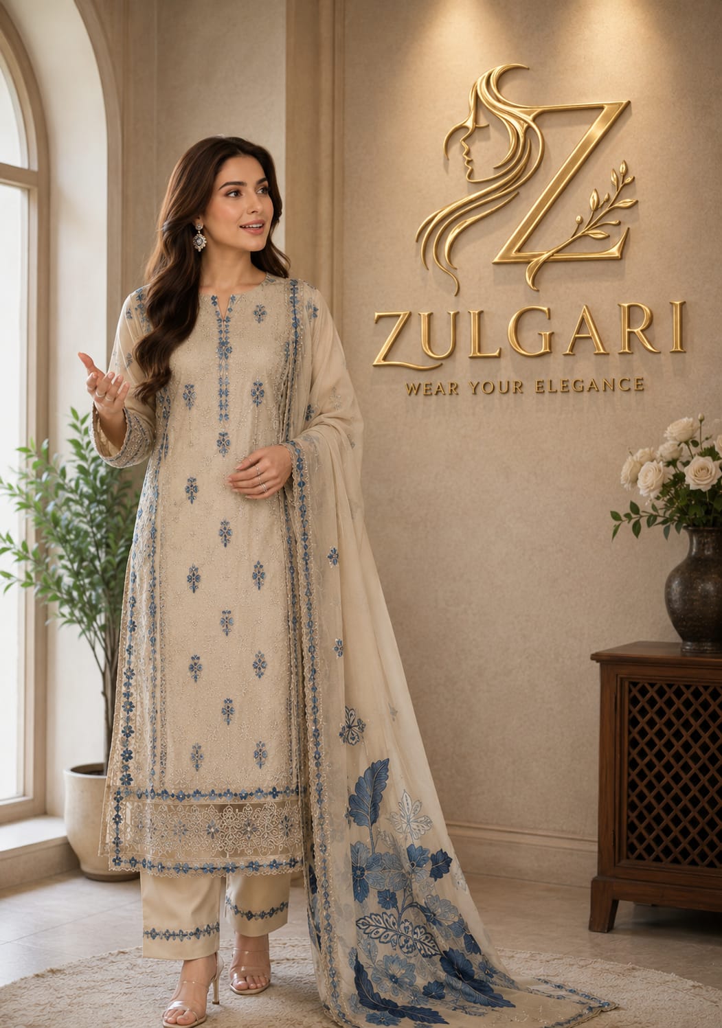 Pearl Serenity – Premium Embroidered Lawn Collection