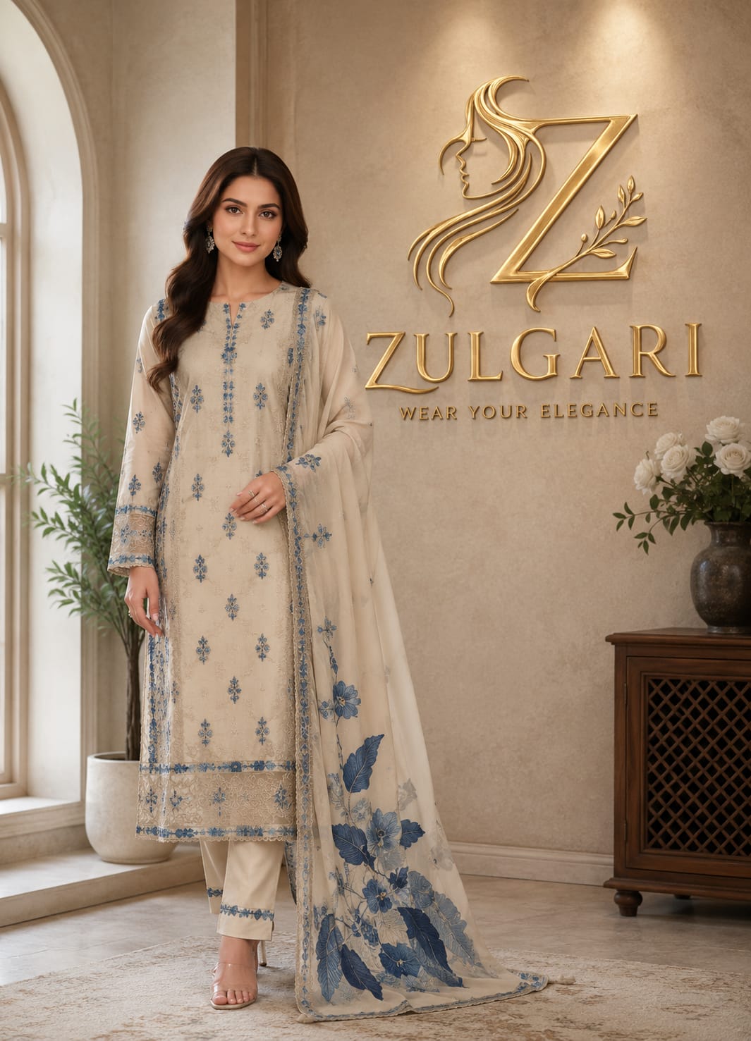 Pearl Serenity – Premium Embroidered Lawn Collection