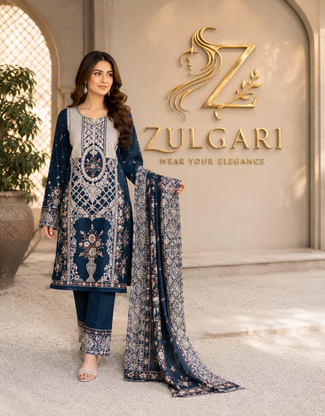 Midnight Élan – Premium Embroidered Lawn Collection